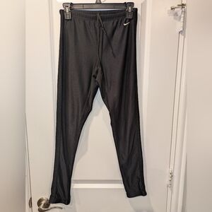 Nike Dri-FIT Black Athletic Jogger Pants Mens Medium Running Training Zip Pocket